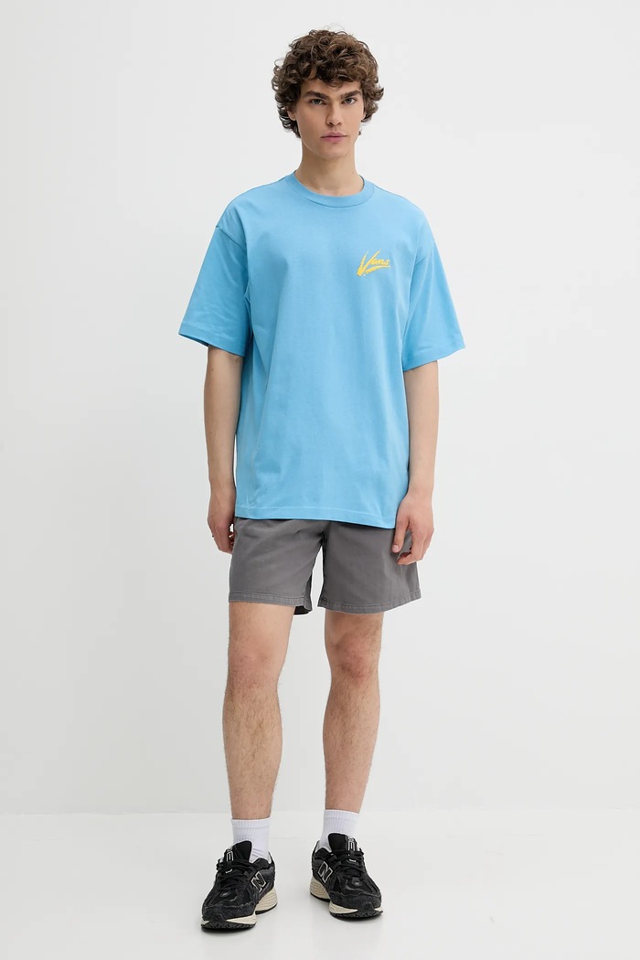Pamučne kratke hlače Tommy Jeans DM0DM21944 siva SS25