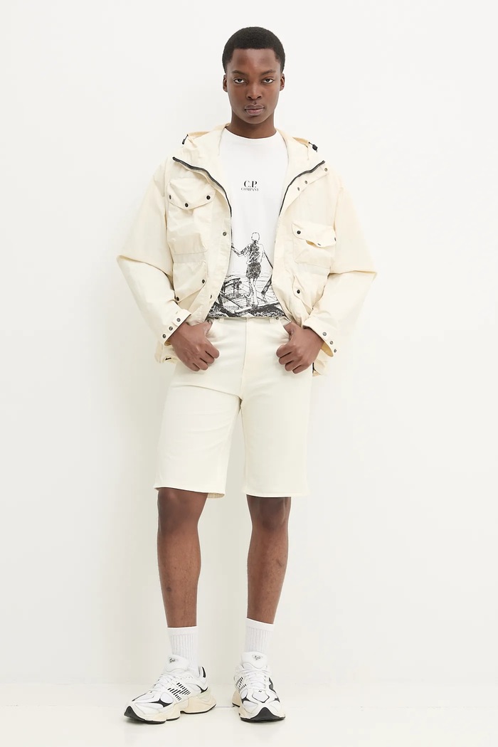 Džínové šortky Tommy Jeans DM0DM21953 béžová SS25