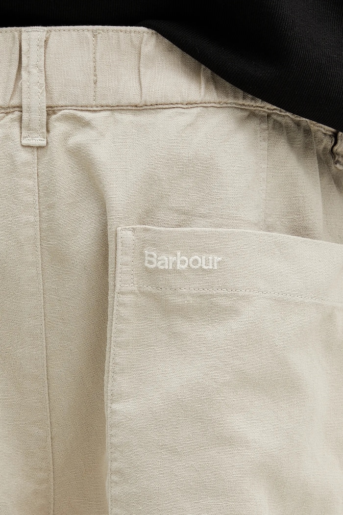 Kraťasy Barbour Barbour Natural Linen Blend Short béžová MST0064