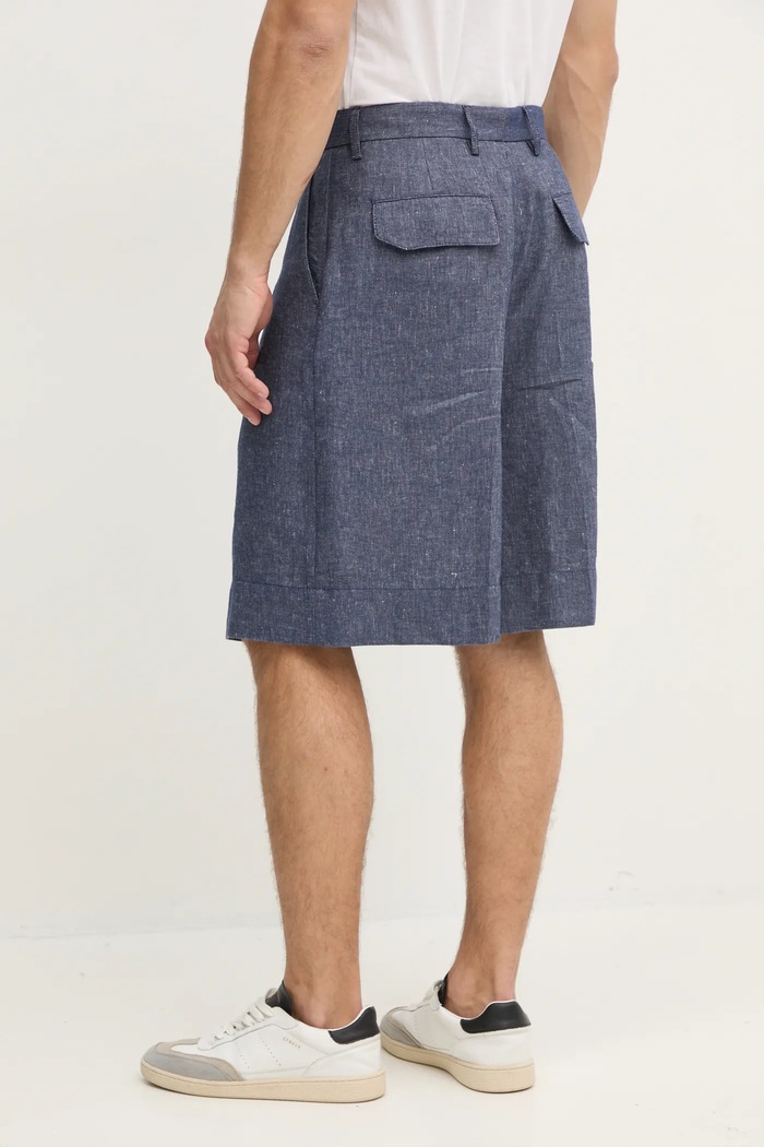 Oblečenie Ľanové šortky Tommy Hilfiger SQTHL7544.SQTH503 modrá