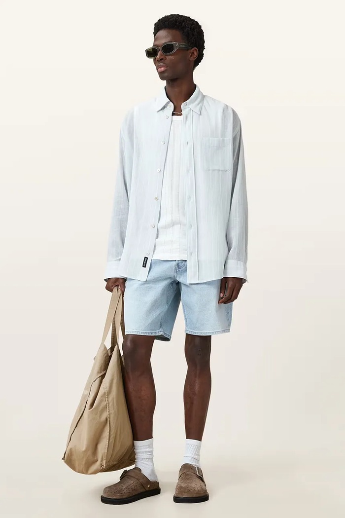 AllSaints pantaloni scurți jeans SWITCH M022TC