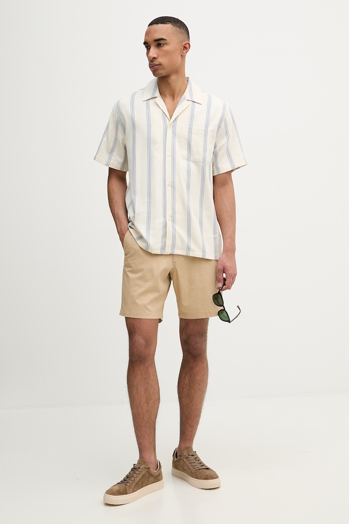 Michael Kors pantaloni scurți bărbați CS5304ZDR2 bej SS26