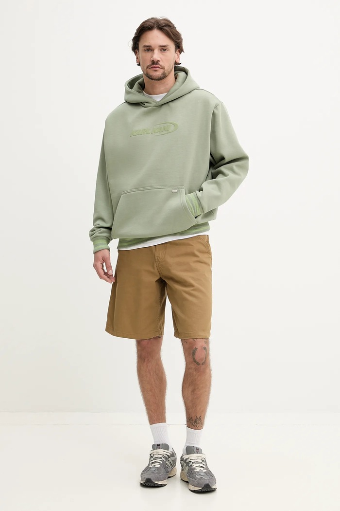 Βαμβακερό σορτσάκι Vans VN000M39DZ91 πράσινο SS25