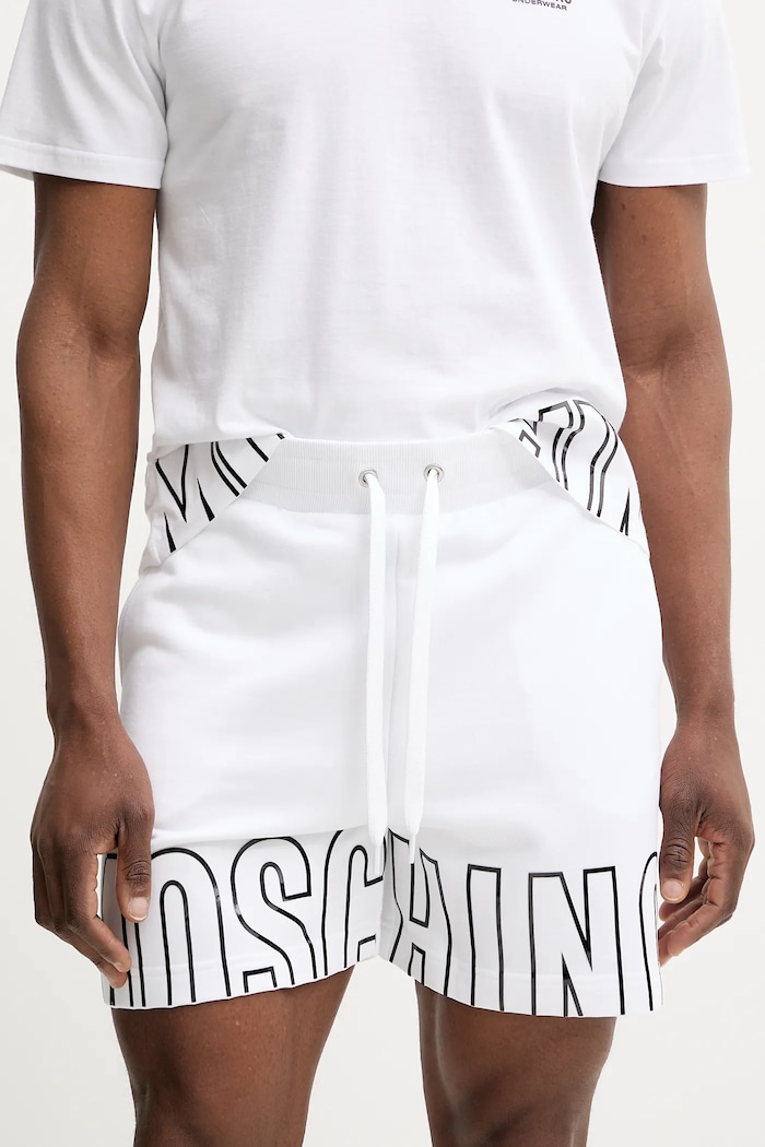Kratke hlače Moschino Underwear print bijela 6816.4416