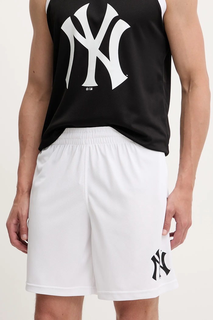 47 brand rövidnadrág MLB New York Yankees nyomtatásos fehér BB017PMXYEX657795WW