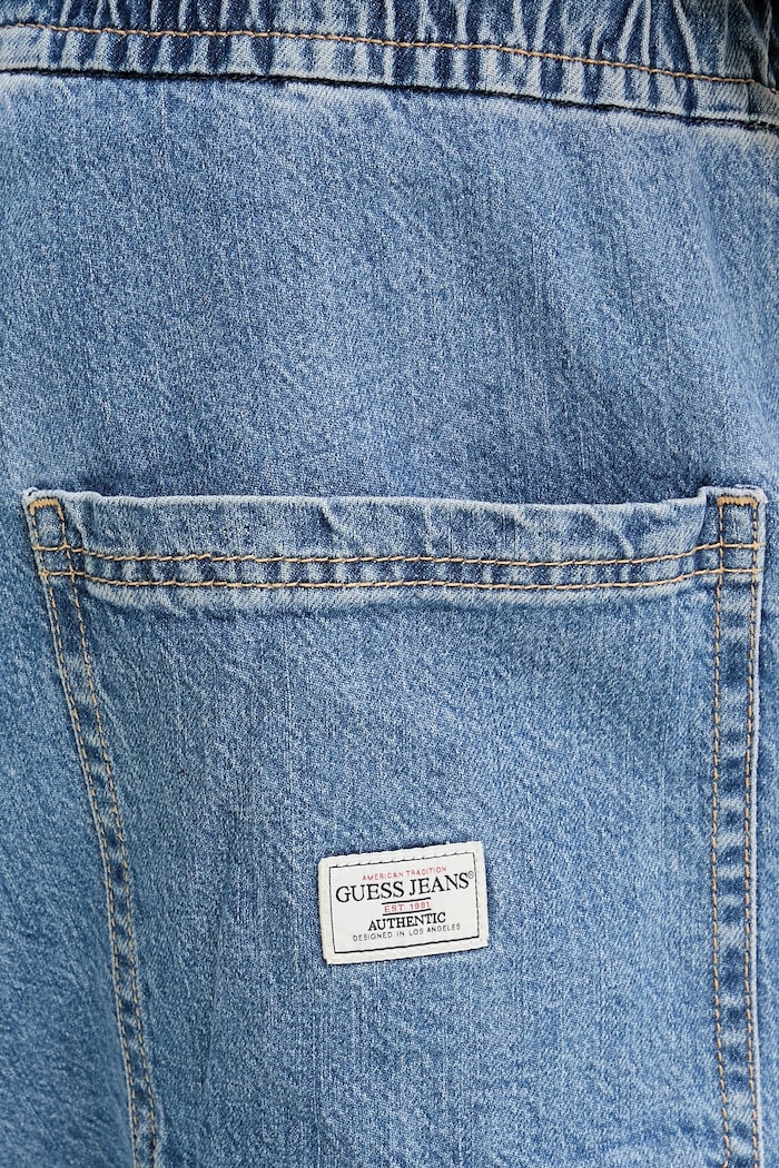 Rifľové krátke nohavice Guess Jeans M5GD35.D5M54 modrá
