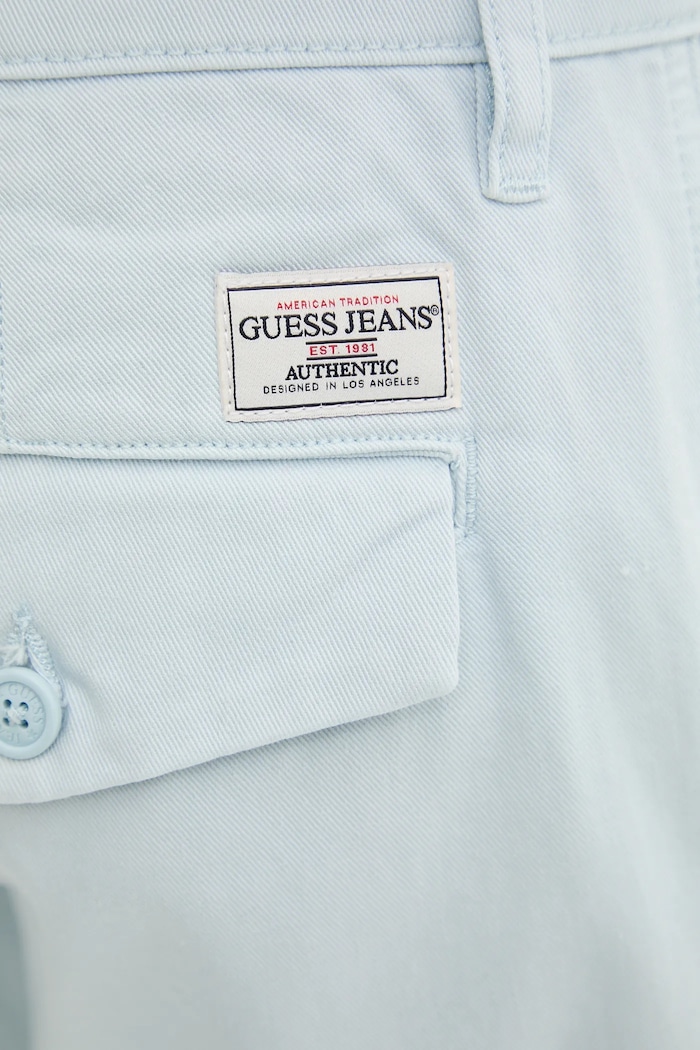 Βαμβακερό σορτσάκι Guess Jeans μπλε M5GD44.WGCV1