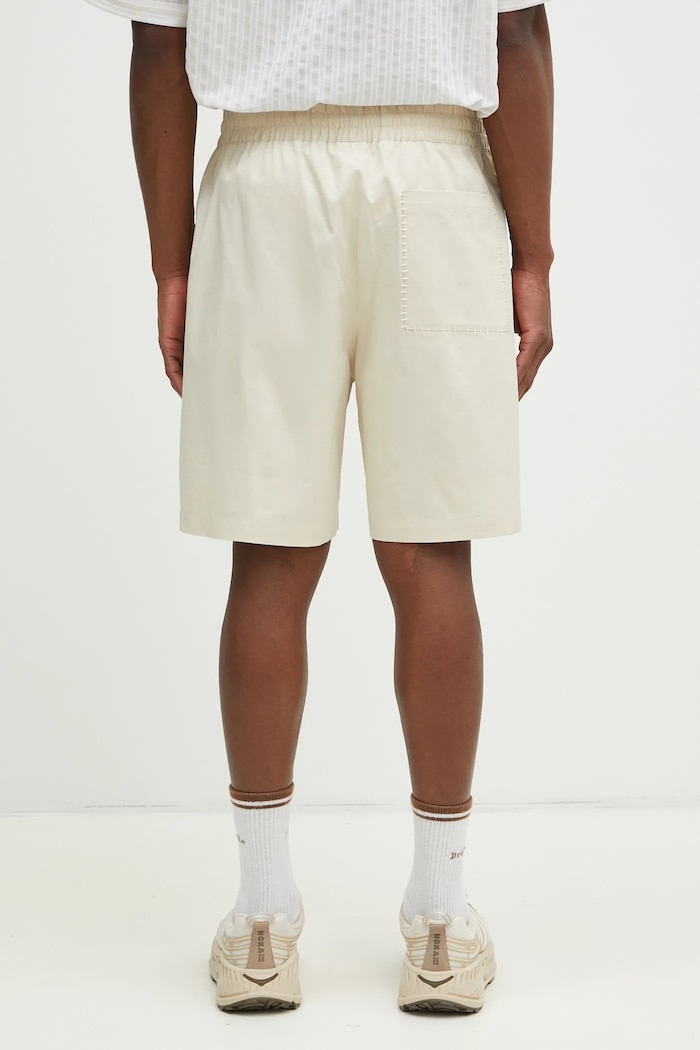 Ρούχα Βαμβακερό σορτσάκι Axel Arigato Stitch Embroidered Shorts A3124001 μπεζ