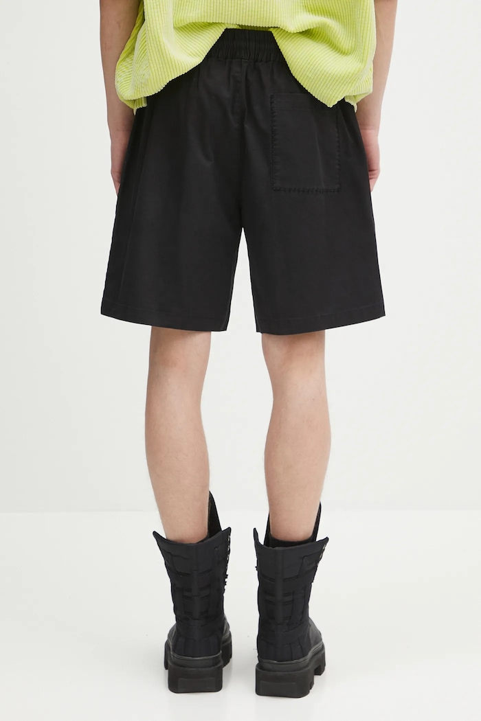 Ρούχα Βαμβακερό σορτσάκι Axel Arigato Stitch Embroidered Shorts A3124002 μαύρο