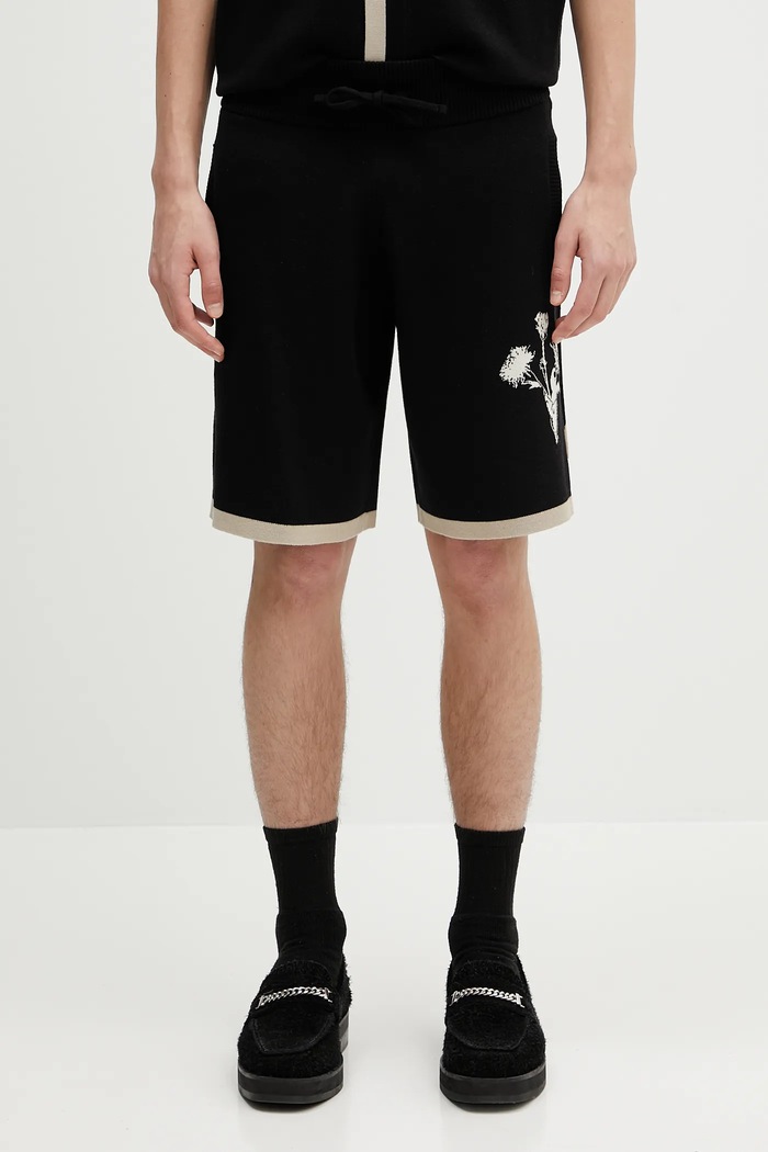 Filling Pieces pantaloni scurți Gardener tricotaj negru 91199851861