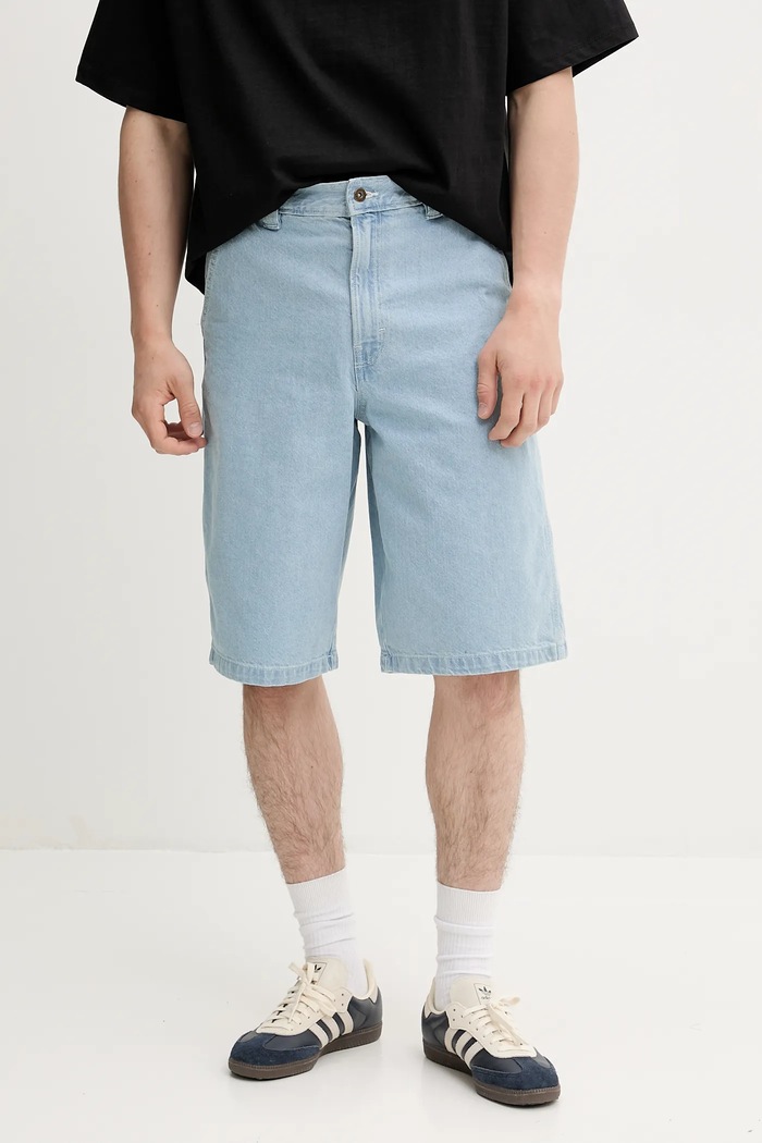 Rifľové krátke nohavice Dickies bavlna modrá DK0A4YSYC151