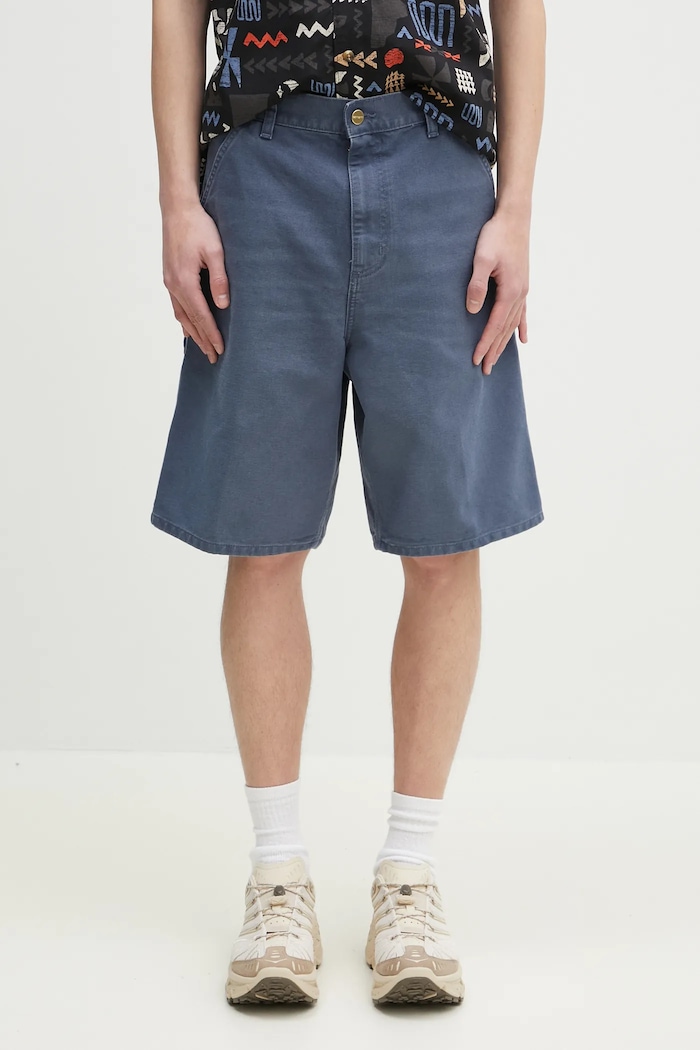 Carhartt WIP pantaloncini in cotone Single Knee Short cotone blu I034797.2OT4O