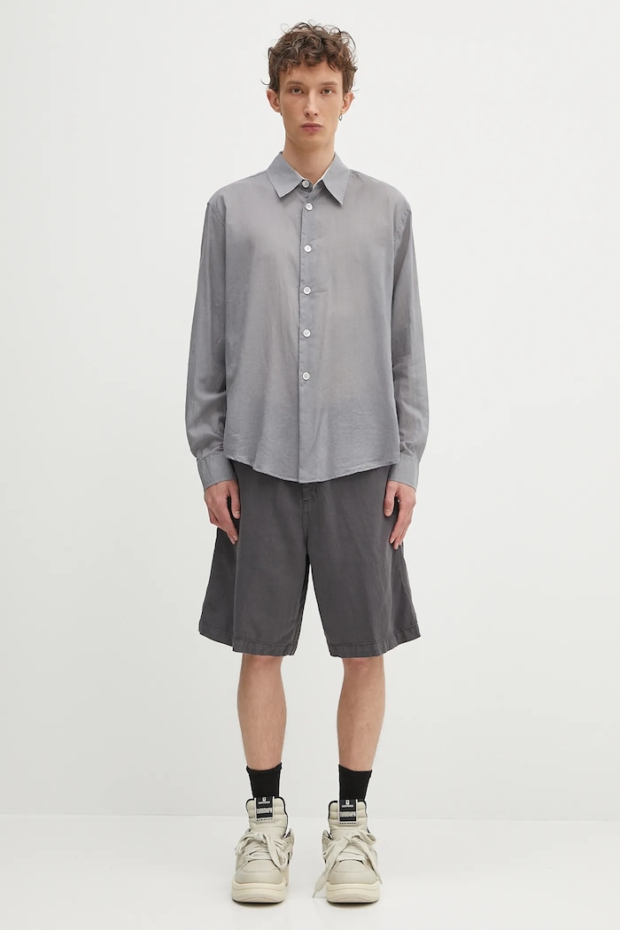 Carhartt WIP pantaloncini in lino misto Cooper Short I034805.87GD grigio