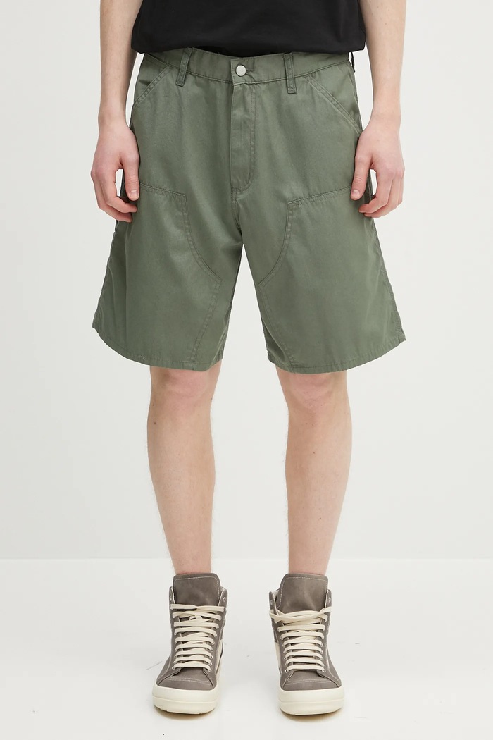 Carhartt WIP shorts Double Knee Short plain green I034794.1YF02