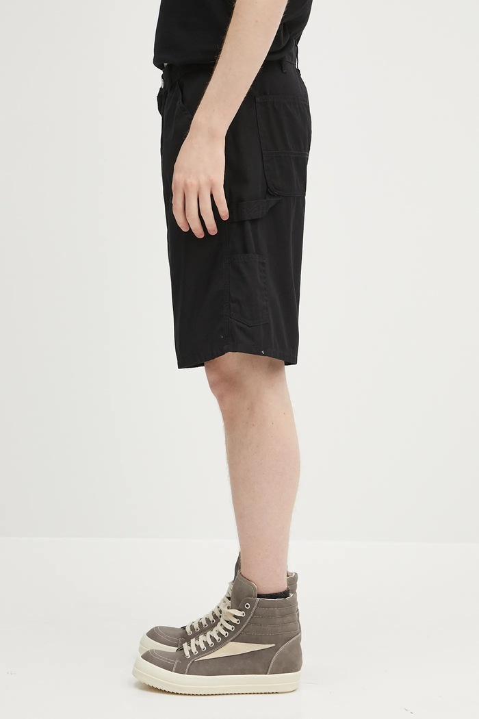 Carhartt WIP cotton shorts Double Knee Short I034794.8902 black SS25