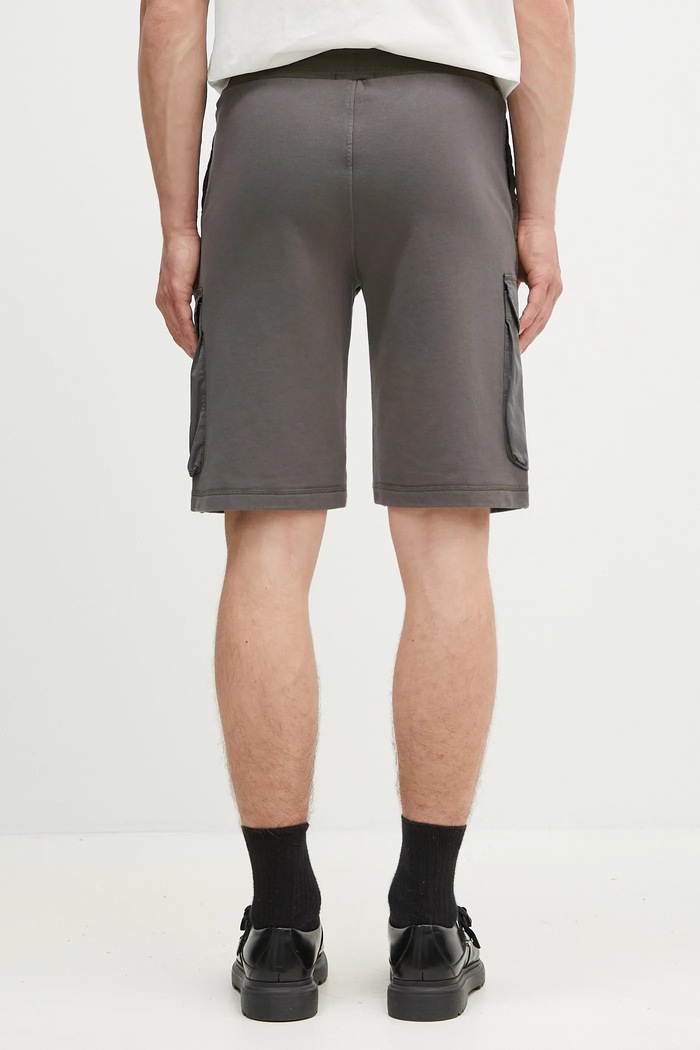 Îmbrăcăminte C.P. Company pantaloni scurți din bumbac 18CMSB160A006090M gri