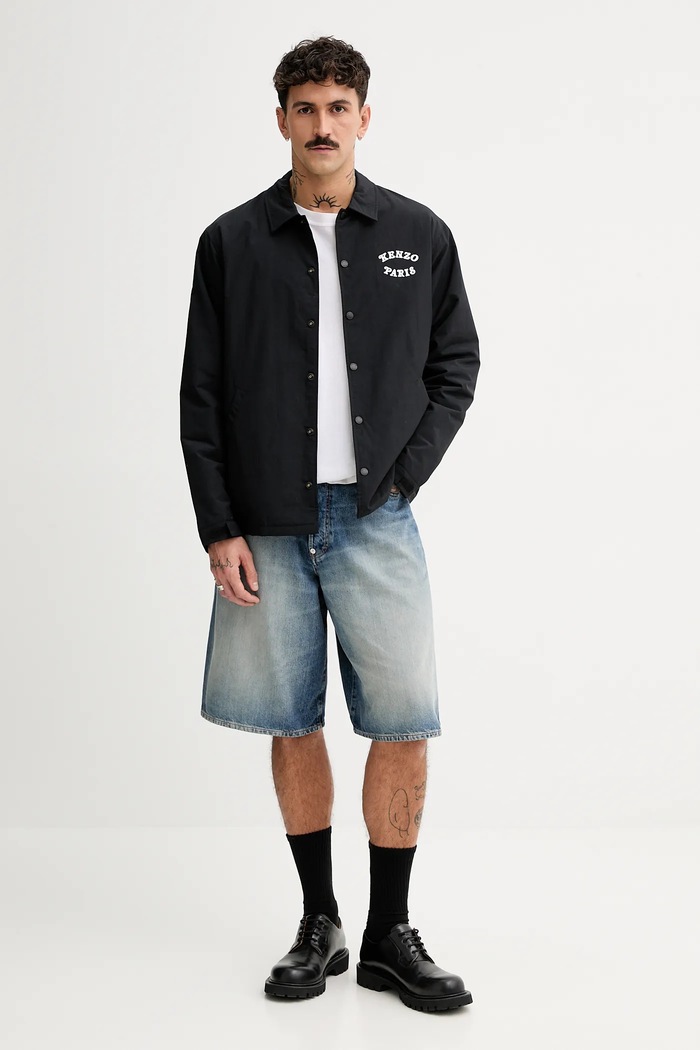 Rifľové krátke nohavice Kenzo FF55DS3396I7.DS modrá SS25