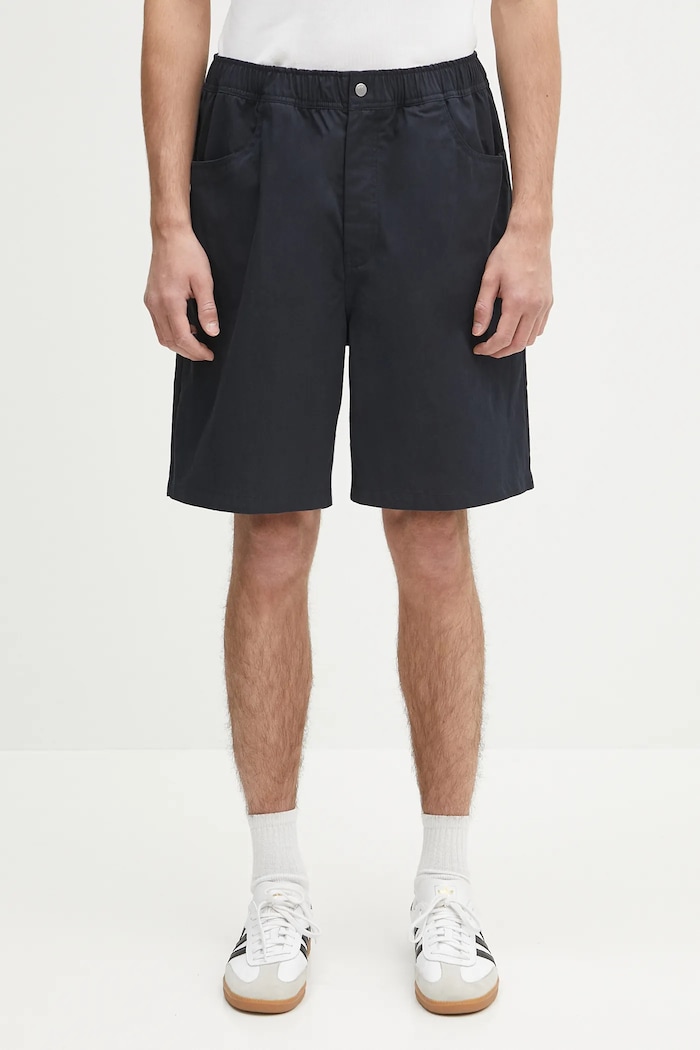 Σορτς Norse Projects Ragnar Fine Broken Twill Shorts απλό σκούρο μπλε N35.0620.7004