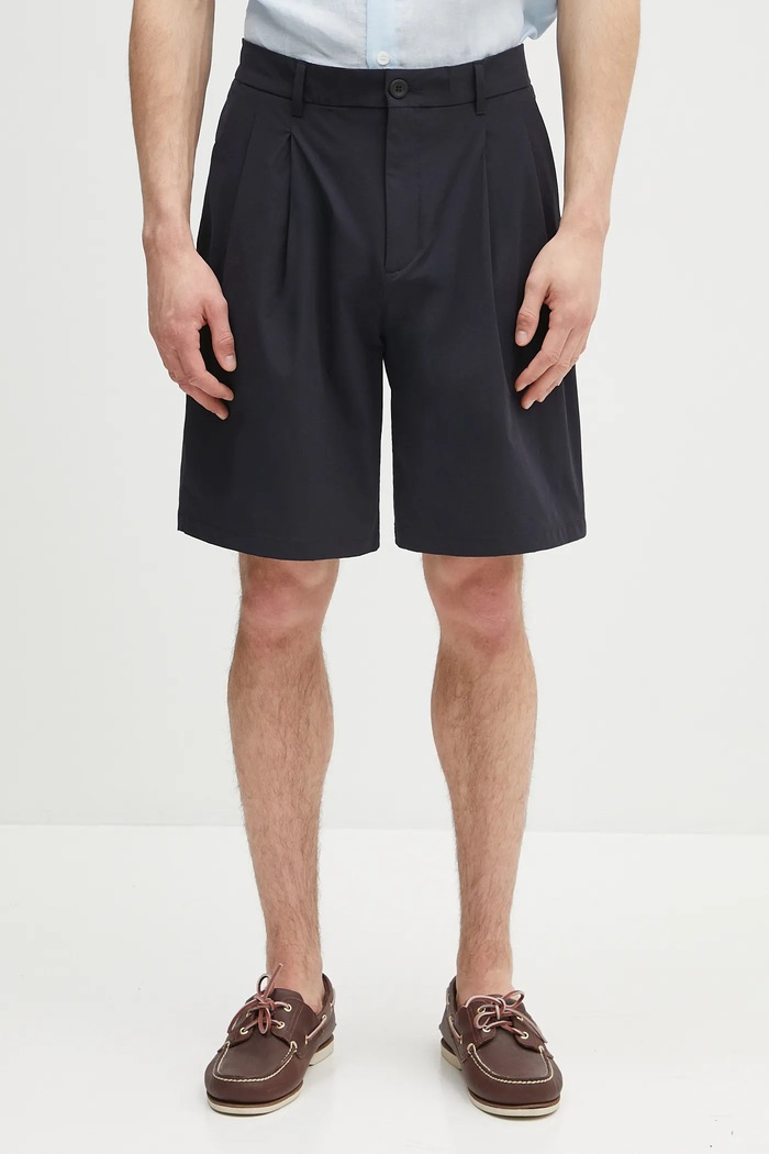 Norse Projects rövidnadrág Benn Travel Light Shorts sima sötétkék N35.0622.7004