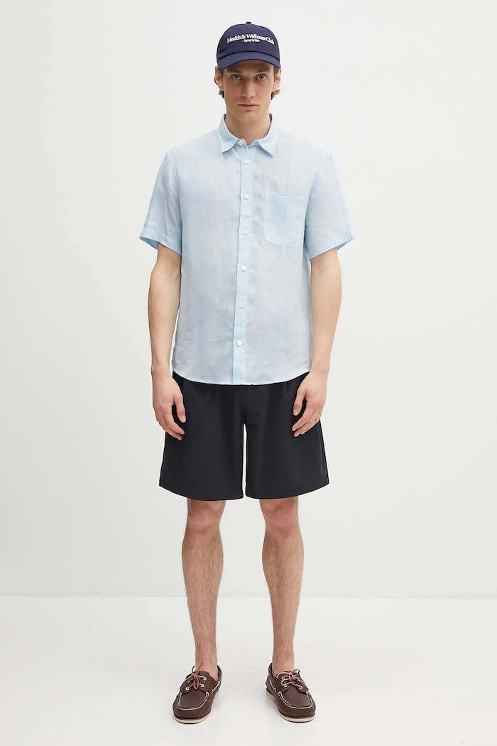 Kratke hlače Norse Projects Benn Travel Light Shorts mornarsko plava N35.0622.7004