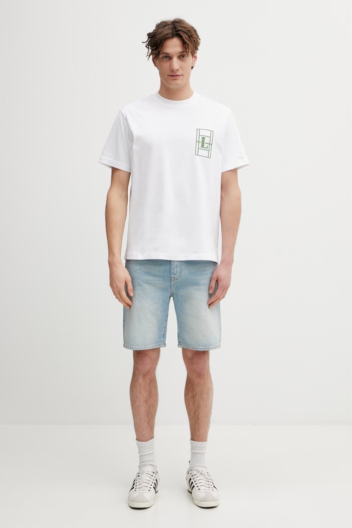 Rifľové krátke nohavice Lacoste FH9932 modrá