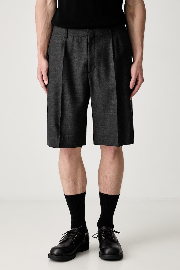 Our Legacy Borrowed dress shorts wool Men's fabric black M2254BPC