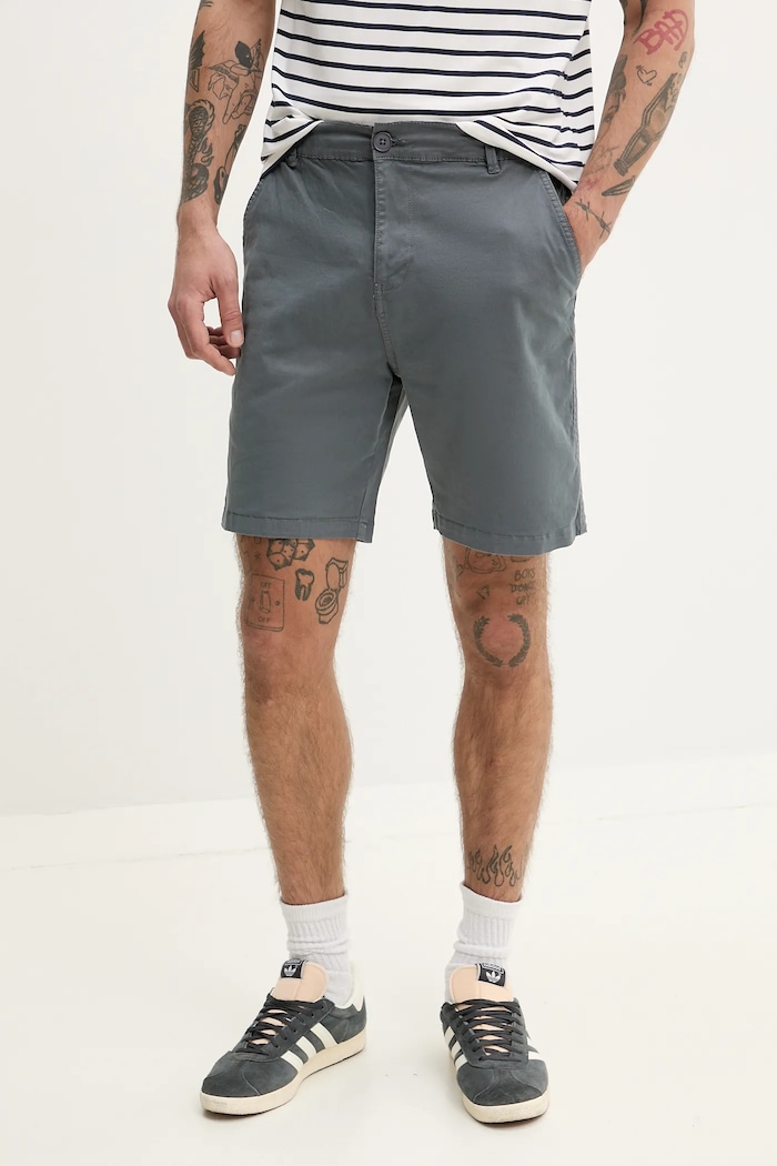 Kraťasy Resteröds Chin shorts látka šedá 55251.6410