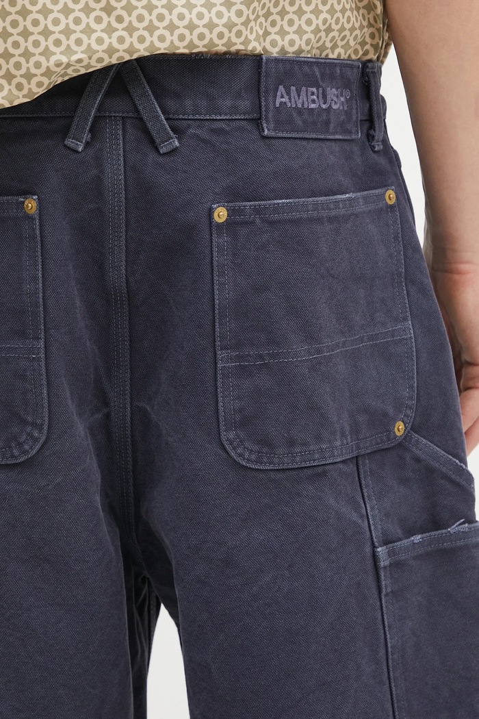 Βαμβακερό σορτσάκι AMBUSH Canvas Carpenter Short Pants σκούρο μπλε 12115320