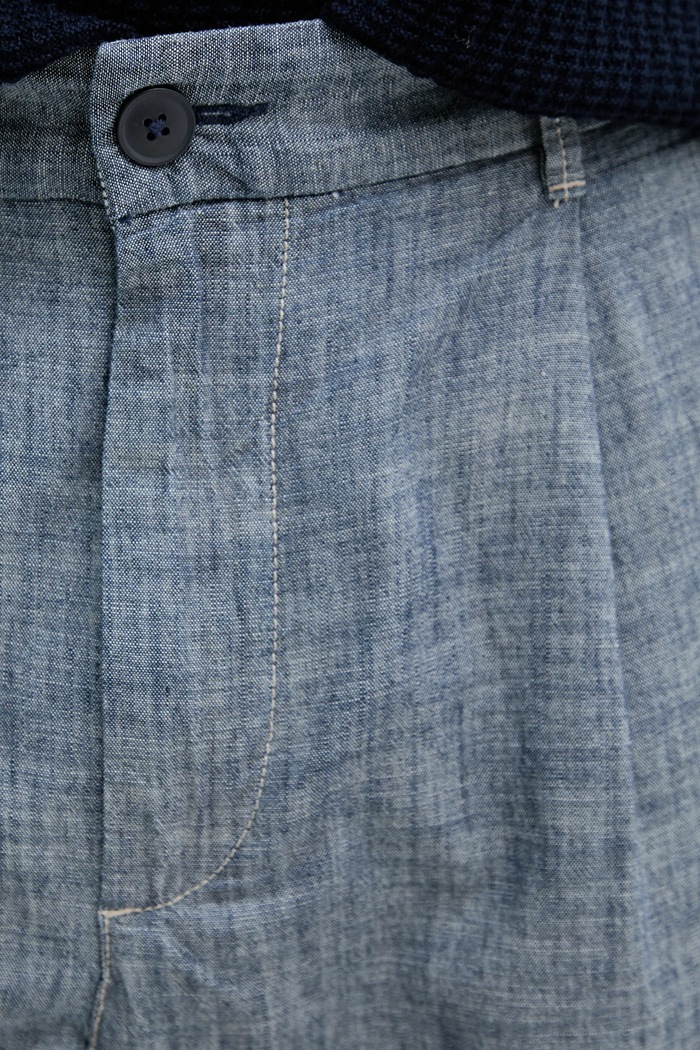 Памучен къс панталон United Colors of Benetton син 4XGBU9015