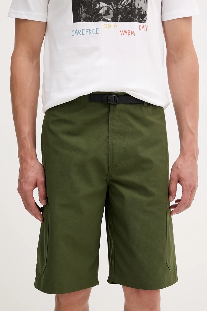 United Colors of Benetton szorty tkanina zielony 4HKQU9012