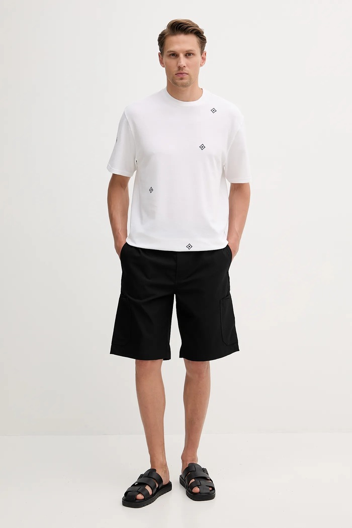 United Colors of Benetton szorty 4HKQU9012 czarny SS25
