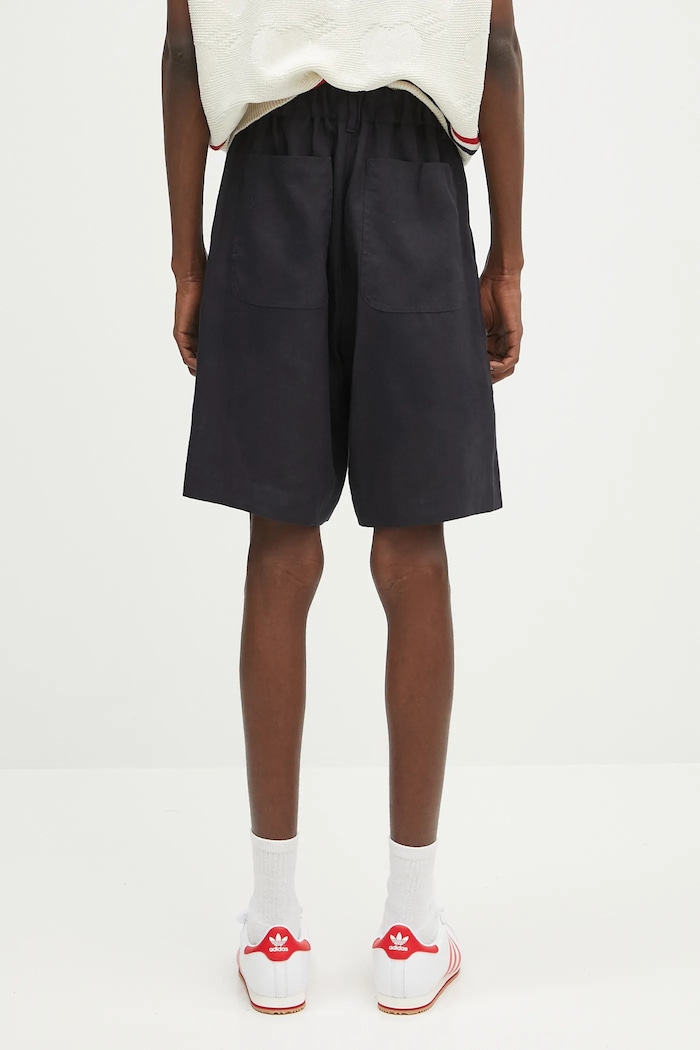 Oblečenie Ľanové šortky Paul Smith M1R.437Z.P01427 tmavomodrá