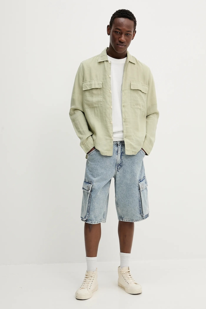 Levi's farmer rövidnadrág 478 BAGGY CARGO SHORTS 001GU kék SS25