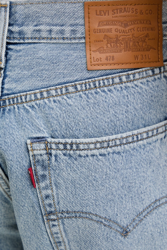 Rifľové krátke nohavice Levi's 478 BAGGY SHORTS modrá 001JM