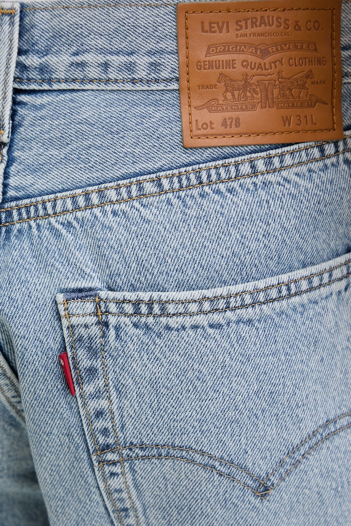 Rifľové krátke nohavice Levi's 478 BAGGY SHORTS modrá 001JM