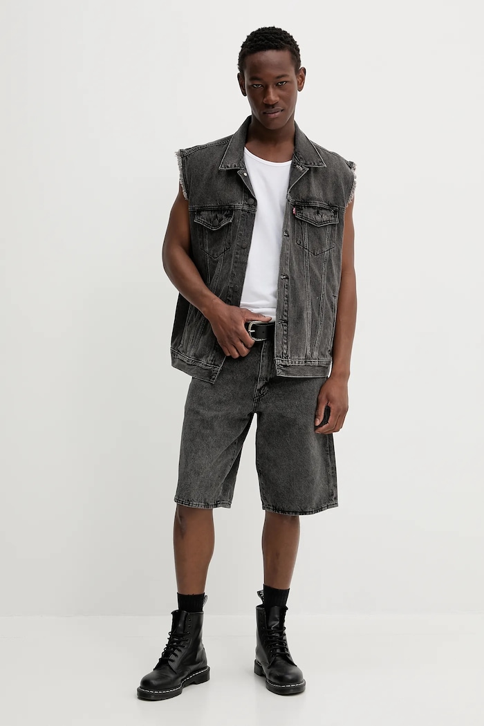 Τζιν σορτς Levi's 478 BAGGY SHORTS 001JM γκρί AA00