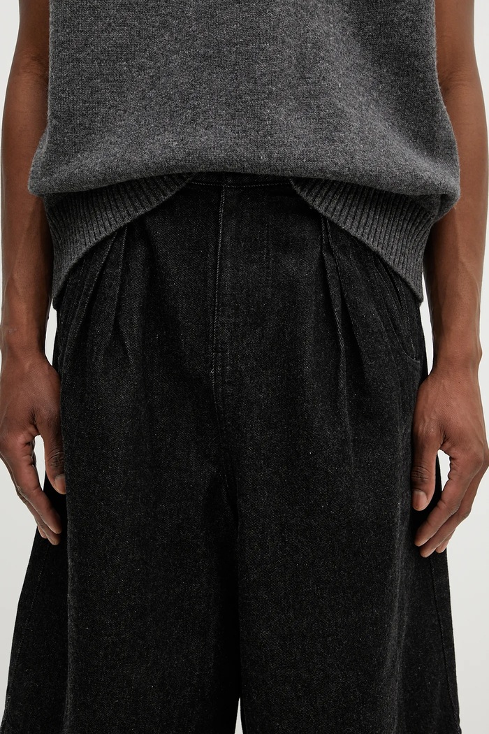 Ader Error szorty jeansowe Apparel-Bottom czarny BO01SSJE0201BK