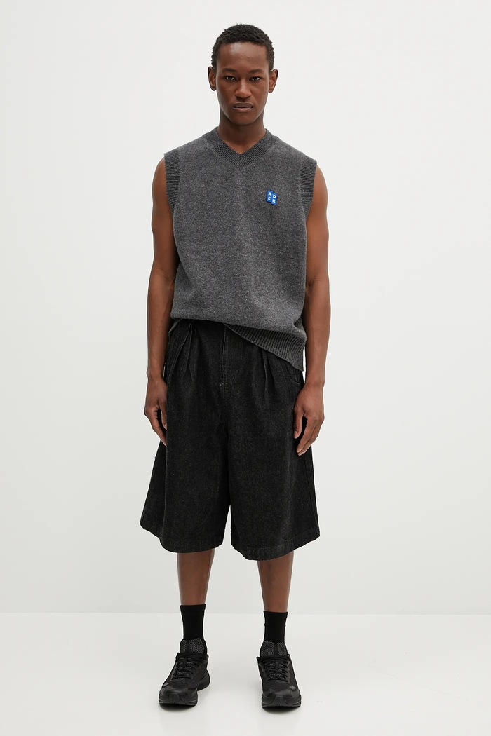 Ader Error szorty jeansowe Apparel-Bottom BO01SSJE0201BK czarny