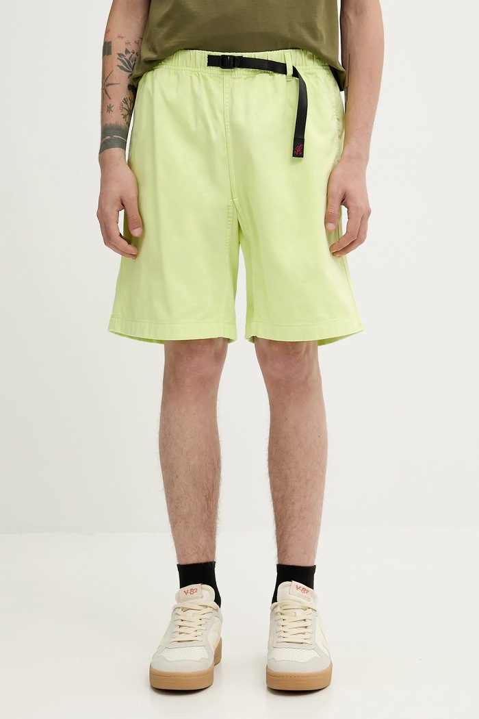 Bavlněné šortky Gramicci G-Short Pigment Dyed látka zelená G4SM.P123