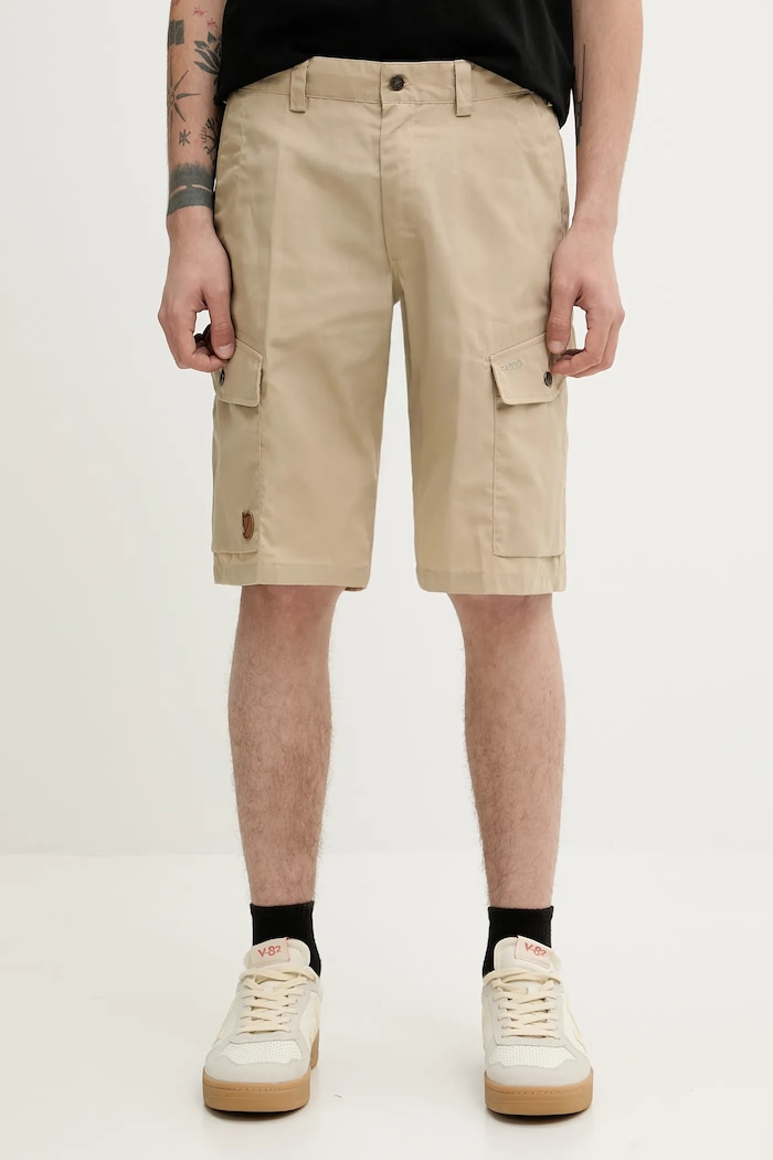 Σορτς Fjallraven Ruaha Shorts απλό μπεζ F81188