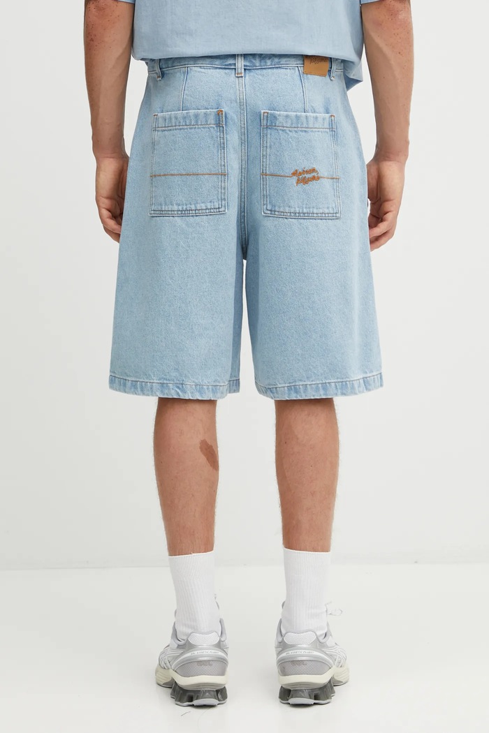 Oblečení Džínové šortky Maison Kitsuné Denim Workwear OM01403WD4009 modrá