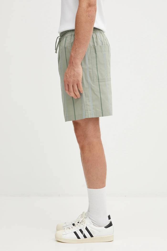 Kraťasy Maison Kitsuné Elasticated OM01407WC5029 zelená SS25