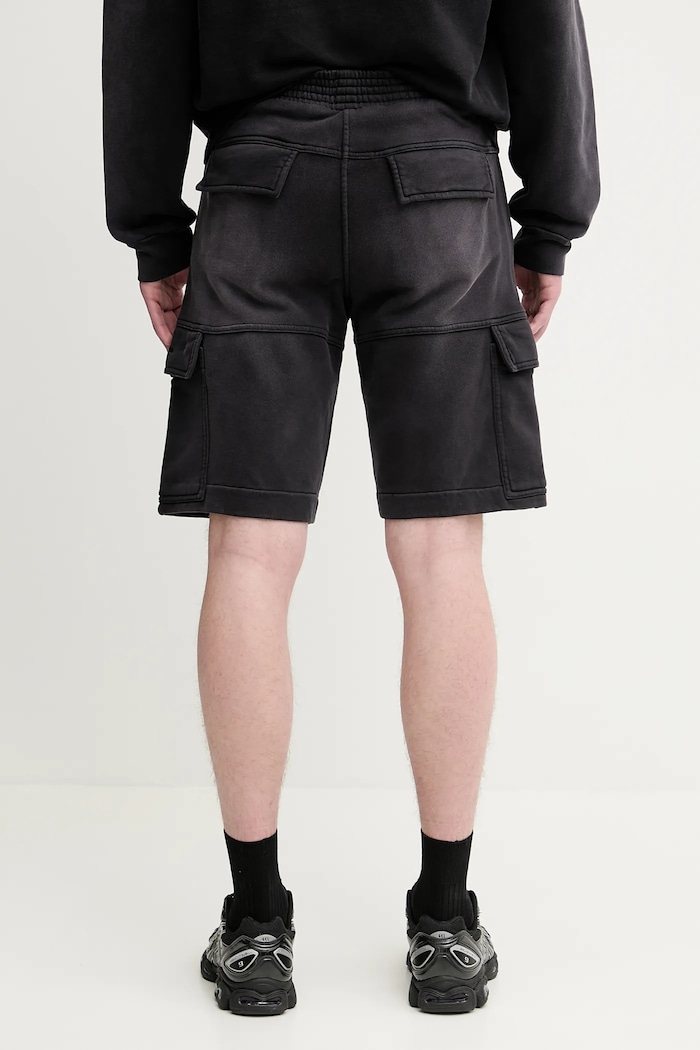 Abbigliamento 1017 ALYX 9SM pantaloncini in cotone Fleece garment dye cargo AAMSO0084FA01 nero