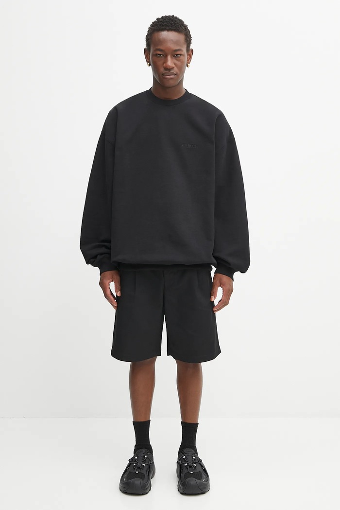 Wacko Maria pantaloni scurți DICKIES / PLEATED SHORT TROUSERS ( TYPE-1 ) 25SS.WMP.DC02 negru