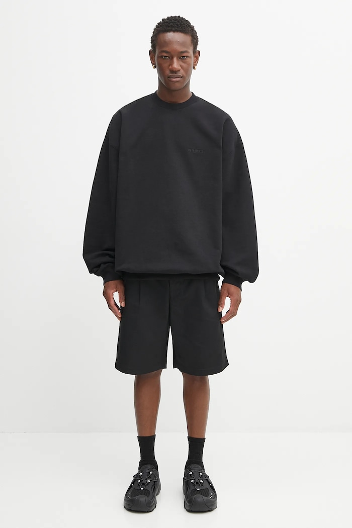 Wacko Maria pantaloni scurți DICKIES / PLEATED SHORT TROUSERS ( TYPE-1 ) 25SS.WMP.DC02 negru