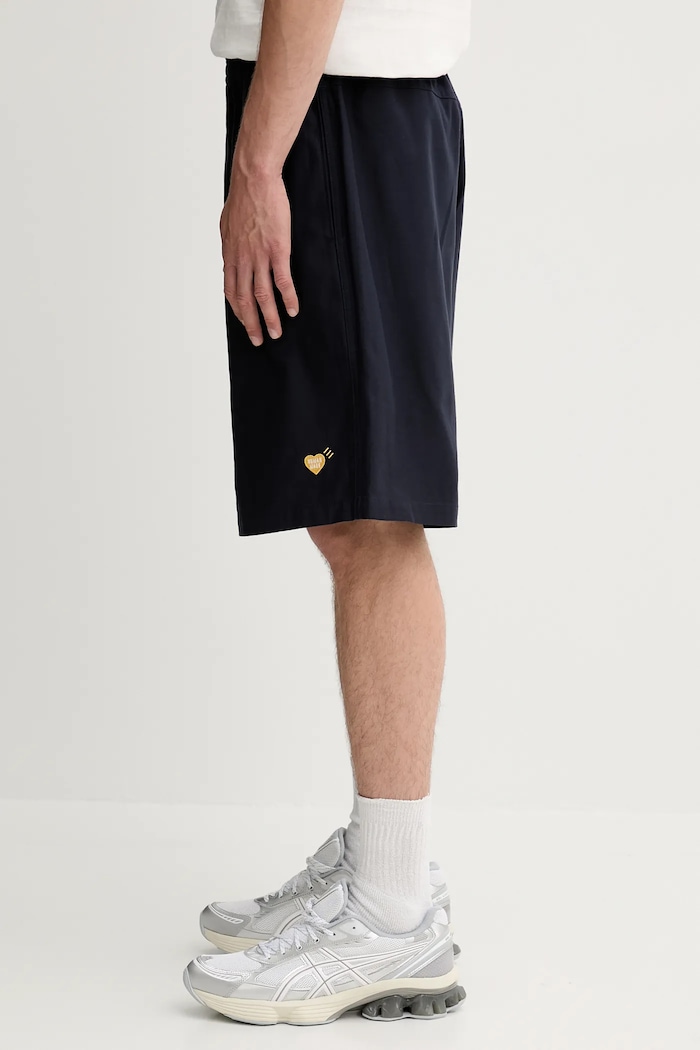Βαμβακερό σορτσάκι Human Made Woven HM29PT021 σκούρο μπλε SS25