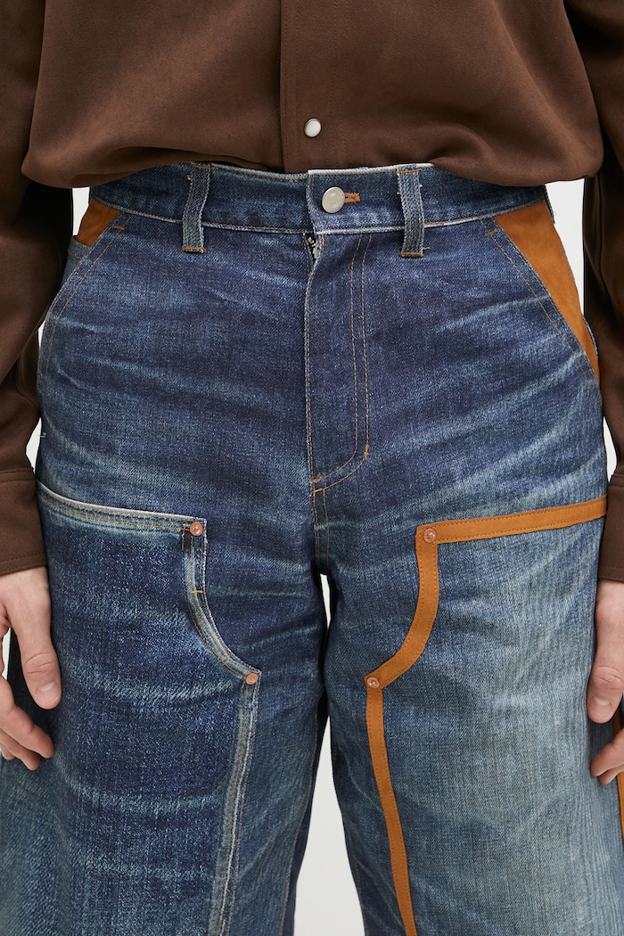 Τζιν σορτς Andersson Bell Denim Trompe L`Oeil Double Knee apa786u σκούρο μπλε