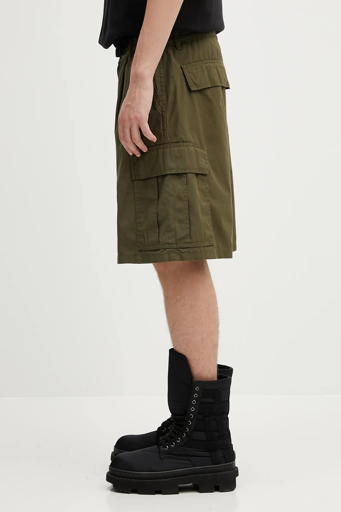 Bavlněné šortky Carhartt WIP Cole Cargo Short I030478.4102 zelená SS25