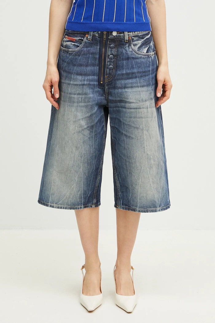 Джинсові шорти Martine Rose Zip Jean 247WD07515 блакитний SS25