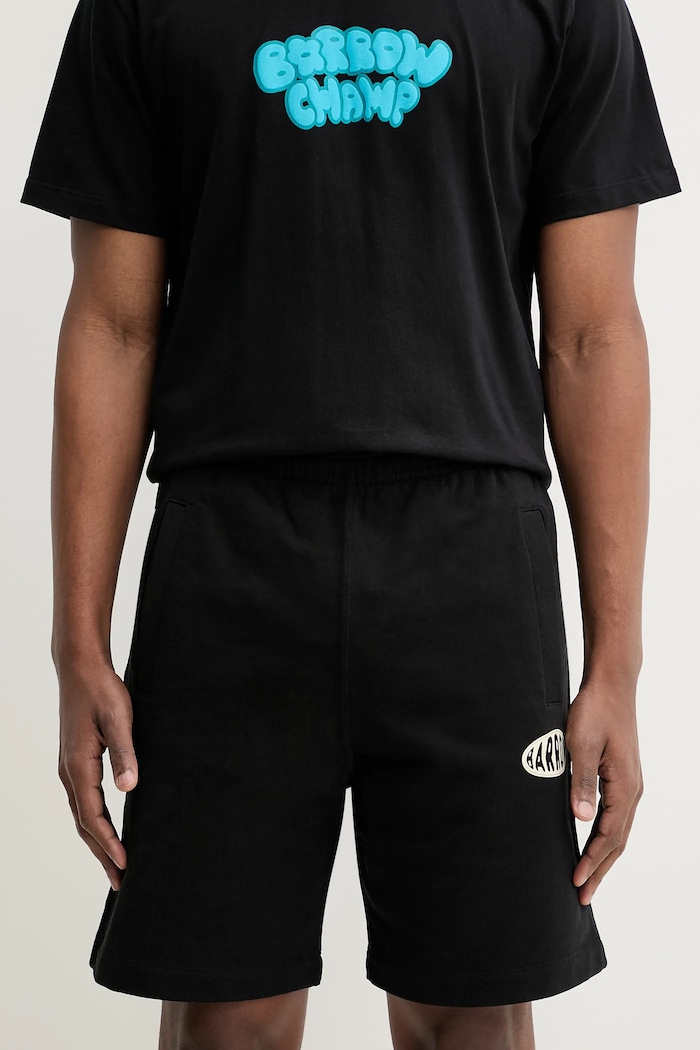 Barrow pantaloncini in cotone S5BWUABE064 nero SS25